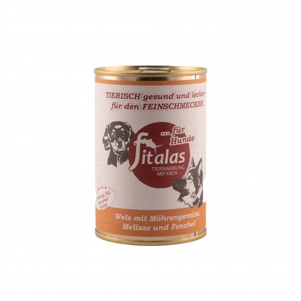 fitalas - Wels Nassfutter für Hunde mit Möhrengemüse