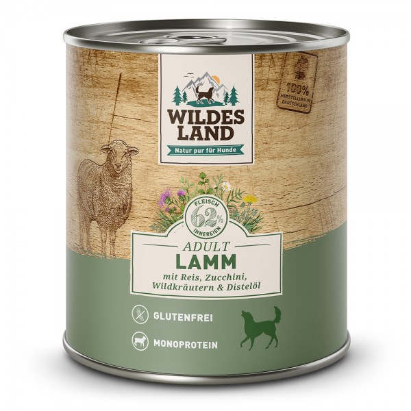 Wildes Land Classic Adult – Lamm Nassfutter für Hunde
