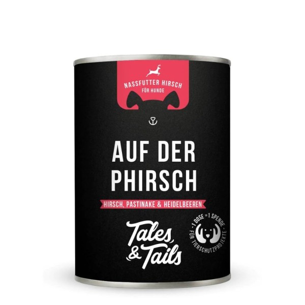 Tales&Tails Auf der PHirsch - Nassfutter Hirsch für Hunde 400g