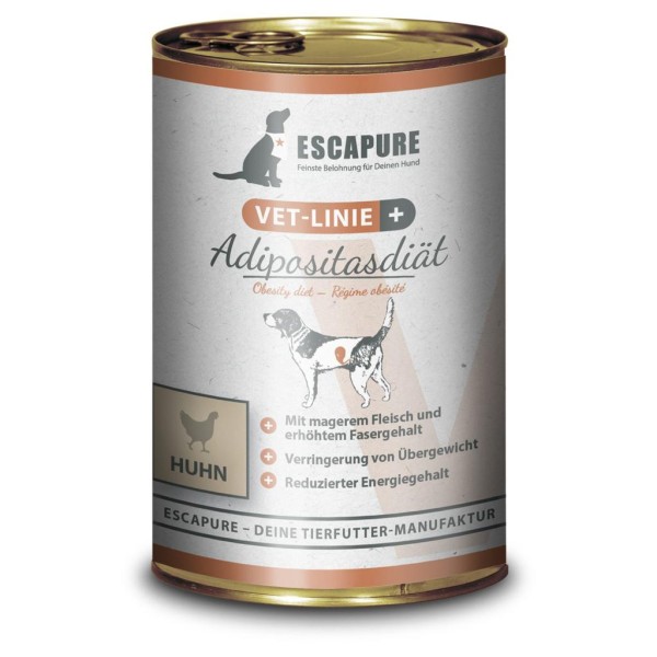 ESCAPURE Adipositasdiät Hähnchen VET-Diät Alleinfuttermittel für Hunde400g